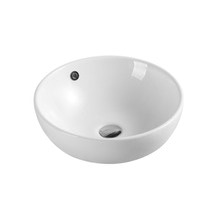 Spin 435mm Round Ceramic Basin with Overflow